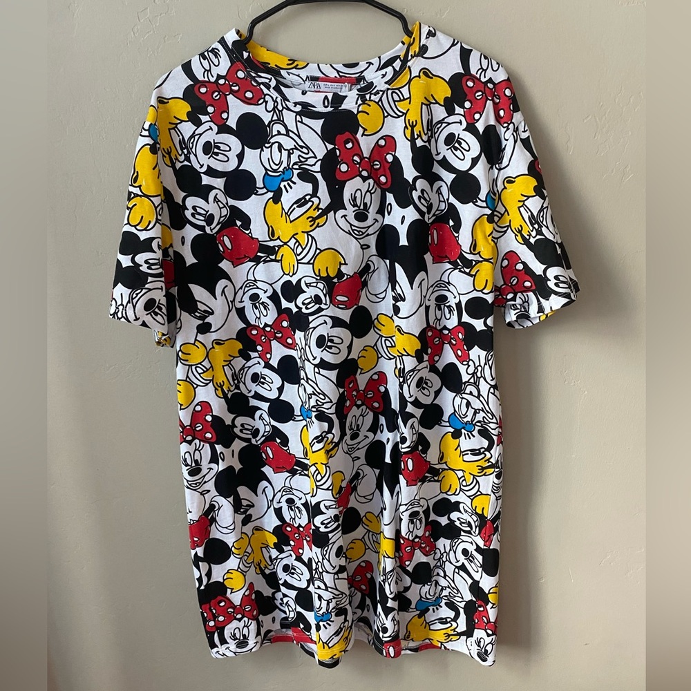 Zara Mickey Mouse shirt dress